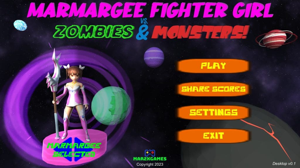 Marmargee Fighter Girl vs Zombies And Monsters